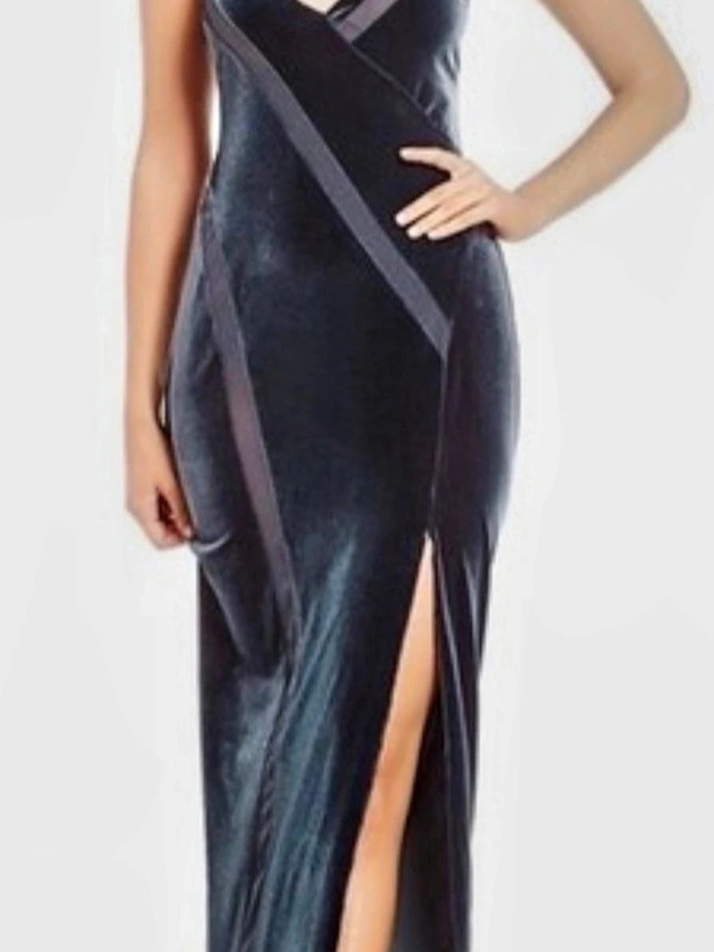Free People Charcoal Vrlvet Maxi Dress Size Small NWT